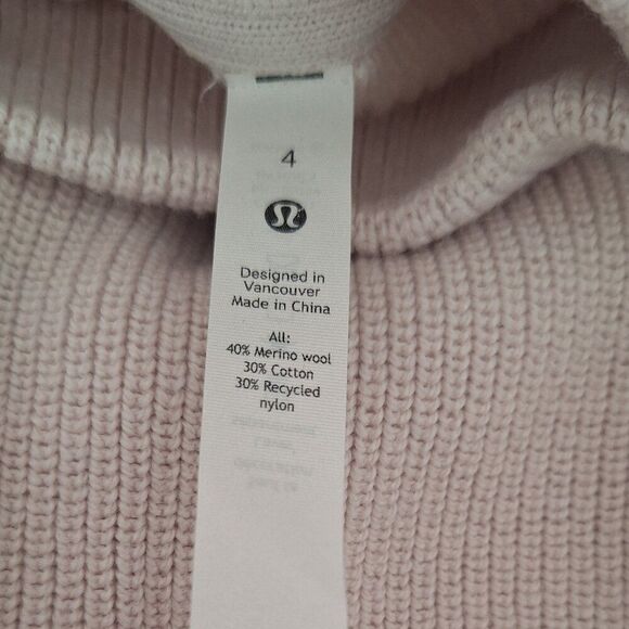 Lululemon athletica crop wool cotton sweater size 4 - Picture 4 of 6